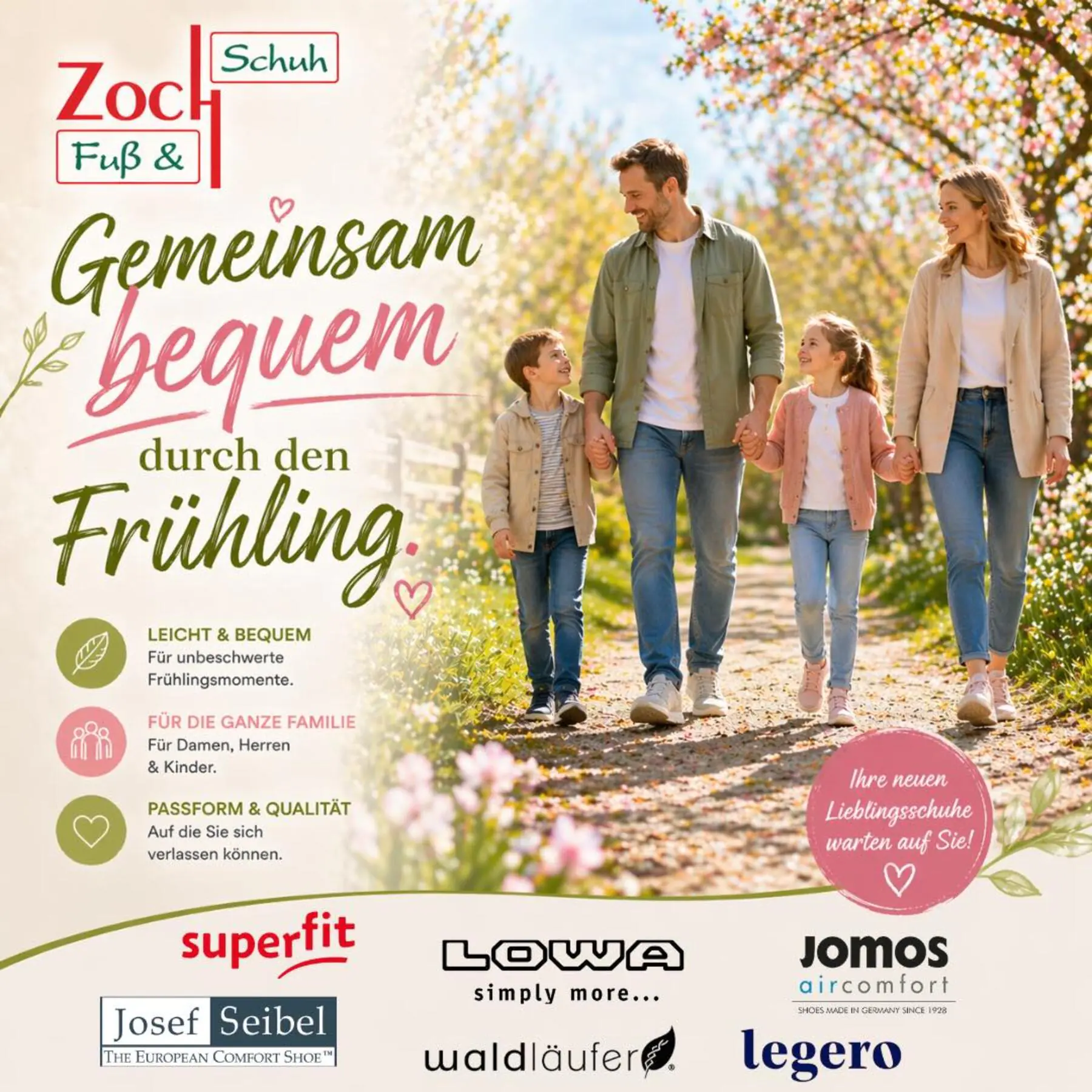 Gemeinsam bequem durch den Frühling